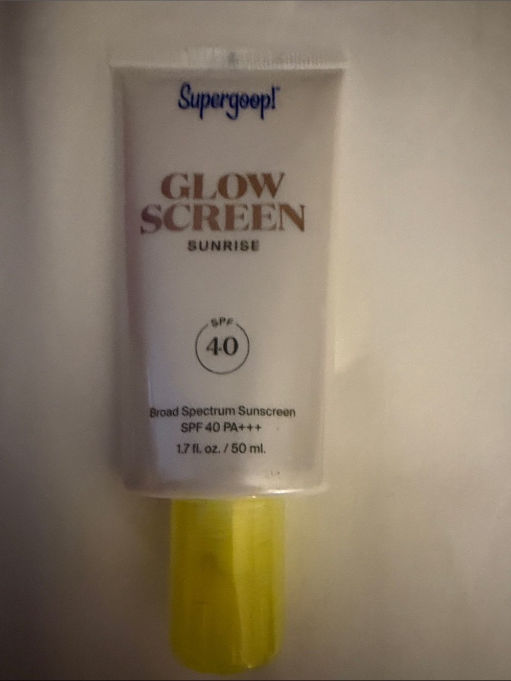 Supergoop! Glow Screen Sunrise SPF 40 - White & Yellow